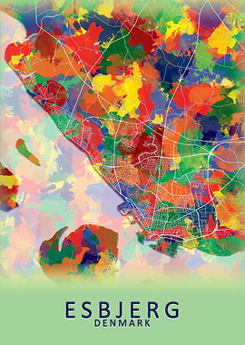 Esbjerg Denmark City Map