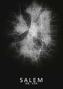 Salem OR USA City Map
