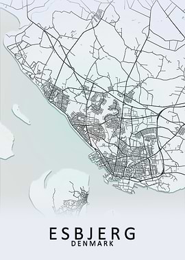 Esbjerg Denmark City Map