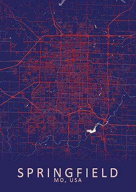 Springfield USA City Map
