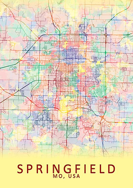 Springfield USA City Map