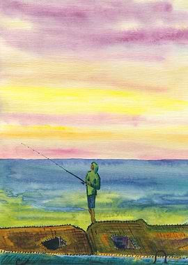 Fisherman At Sea 01