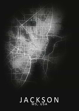 Jackson MS USA City Map