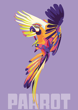 parrot on wpap style