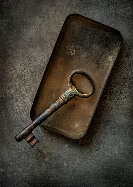 An old rusty key