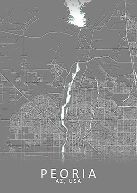 Peoria AZ USA City Map