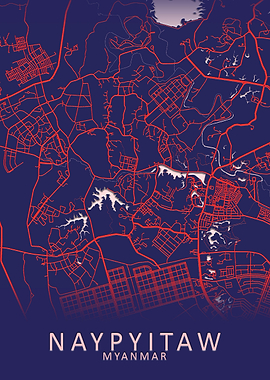 Naypyitaw Myanmar City Map