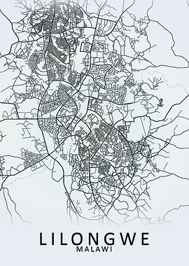 Lilongwe Malawi City Map