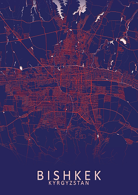 Bishkek Kyrgyzstan Map