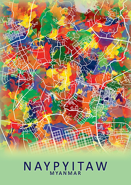 Naypyitaw Myanmar City Map