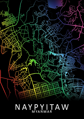 Naypyitaw Myanmar City Map