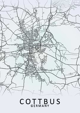 Cottbus Germany City Map