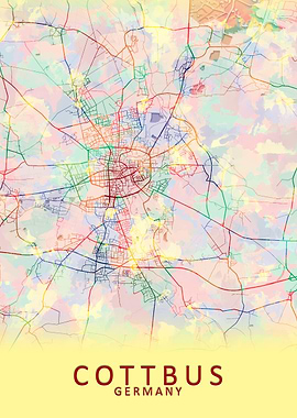 Cottbus Germany City Map