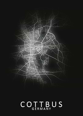 Cottbus Germany City Map