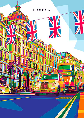Colorful city of London