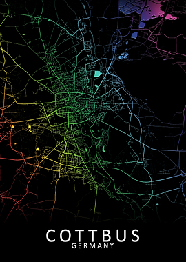 Cottbus Germany City Map