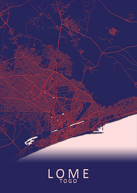 Lome Togo City Map