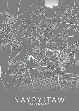 Naypyitaw Myanmar City Map