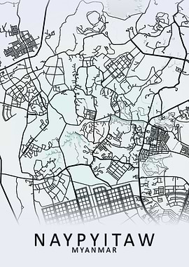 Naypyitaw Myanmar City Map
