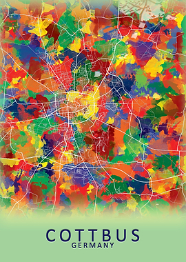 Cottbus Germany City Map