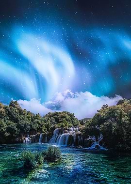 Magical waterfall