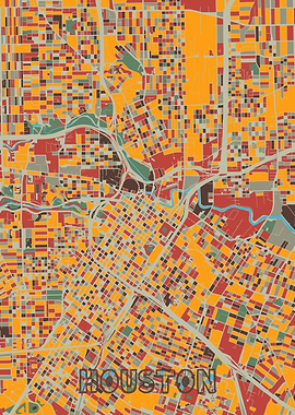 houston map retro