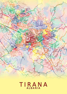 Tirana Albania City Map