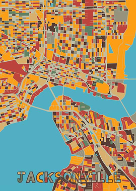 jacksonville map retro