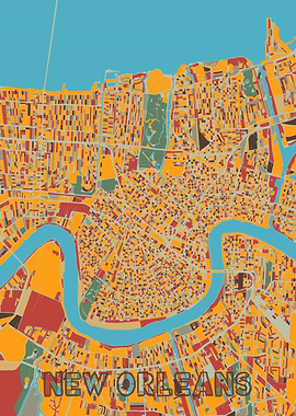 new orleans map retro