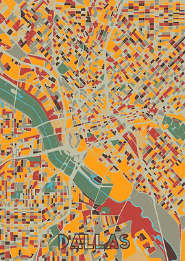 dallas map retro