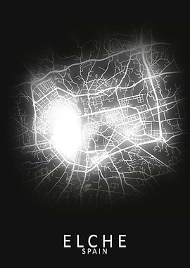 Elche Spain City Map