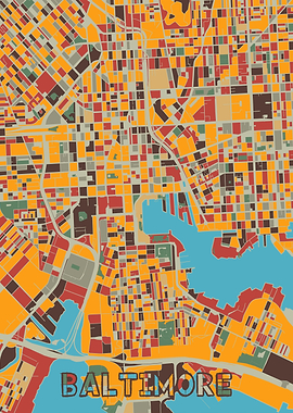 baltimore map retro
