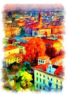 Verona Italy Watercolor