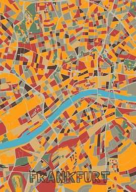 frankfurt map retro
