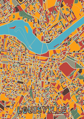 louisville map retro