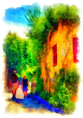 Atina Italy Street Sketch