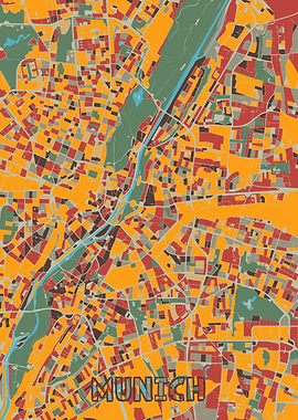 munich map retro