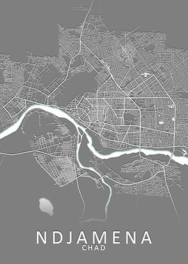 Ndjamena Chad City Map
