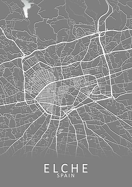 Elche Spain City Map