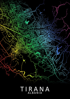 Tirana Albania City Map
