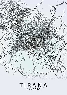 Tirana Albania City Map