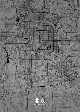 Beijing map BW