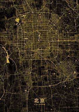 Beijing map gold