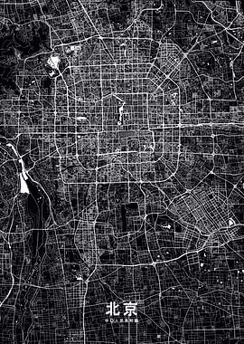Beijing map black