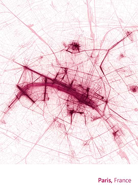 City Art Map of Paris Fra