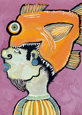 Robert has a fish hat