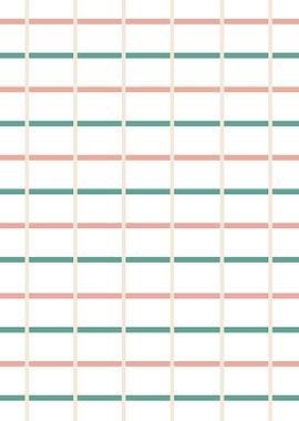 Green and soft peach line