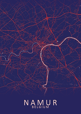 Namur Belgium City Map