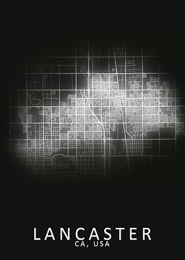 Lancaster CA USA City Map