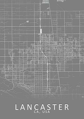 Lancaster CA USA City Map